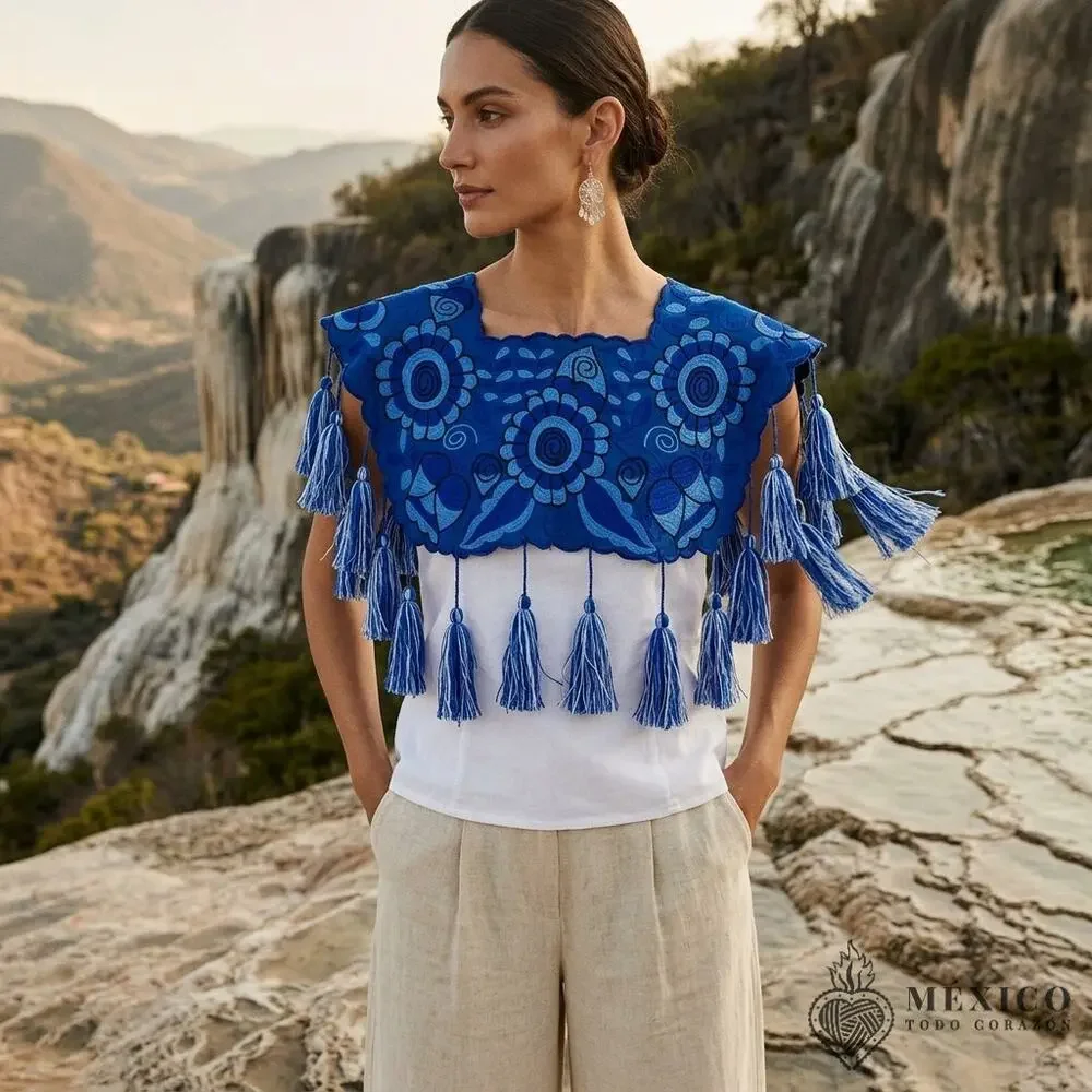 Cape huipil  only one size SEE measurements one size fits all